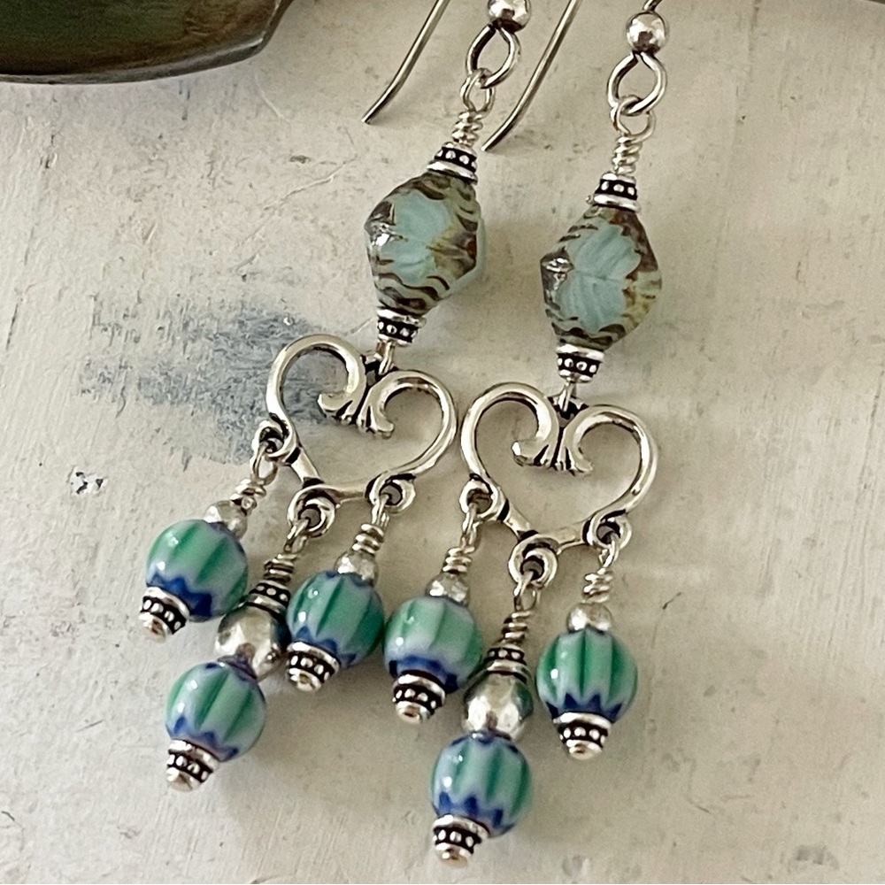 “Bohemian Charm” - Dangle Earrings - Picture 5 of 7